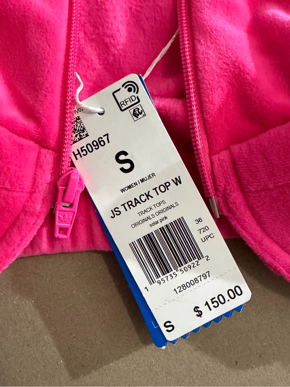Adidas X Jeremy Scott Velour Crop TrackTop NWT Small Pink Y2K Bustier Streetwear - Picture 10 of 16